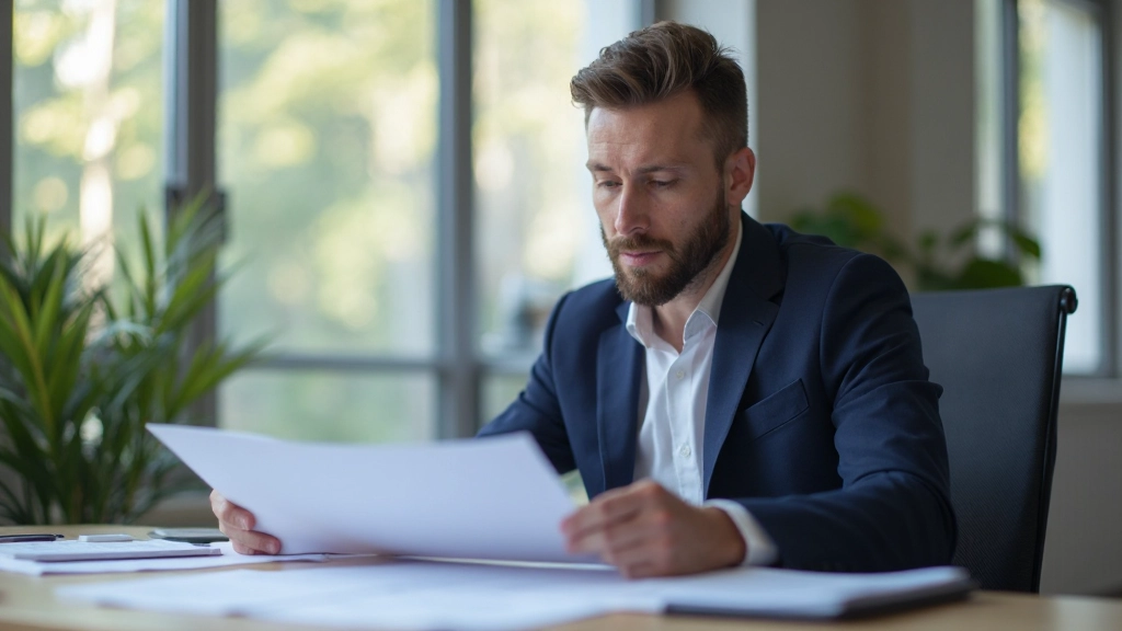 Профессиональное фото финансового консультанта с документами о планировании бюджета